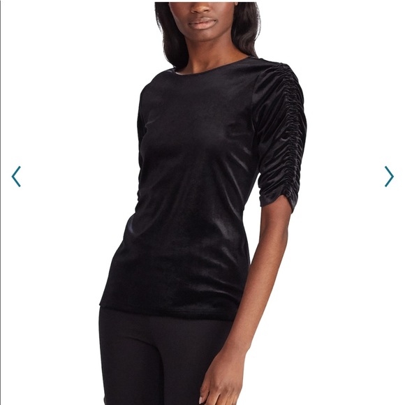 Chaps Tops - NWT Chaps elbow sleeve velvet knit top size XL